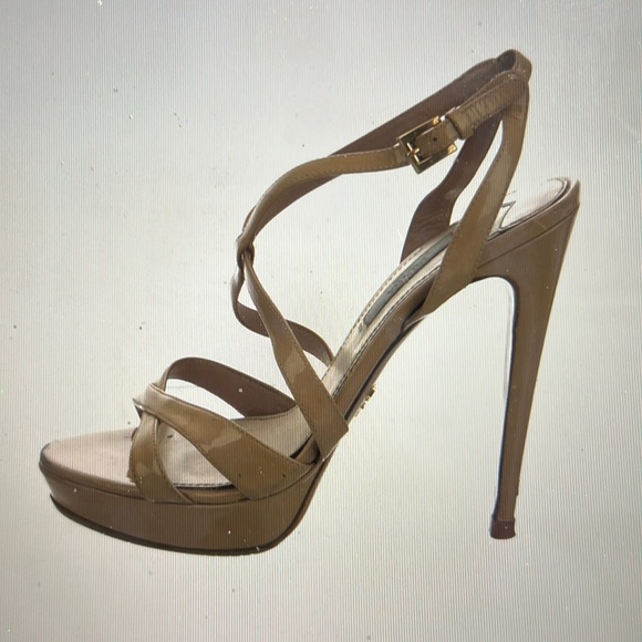 Prada Patent Leather platform Strappy Heels Sandals - Picture 1 of 9